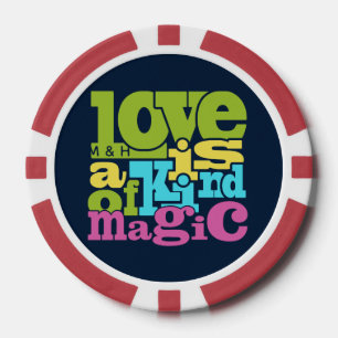 Magical Love custom monogram poker chips