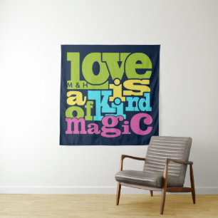 Magical Love custom monogram tapestry
