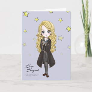 Magical Luna Lovegood Watercolor Card