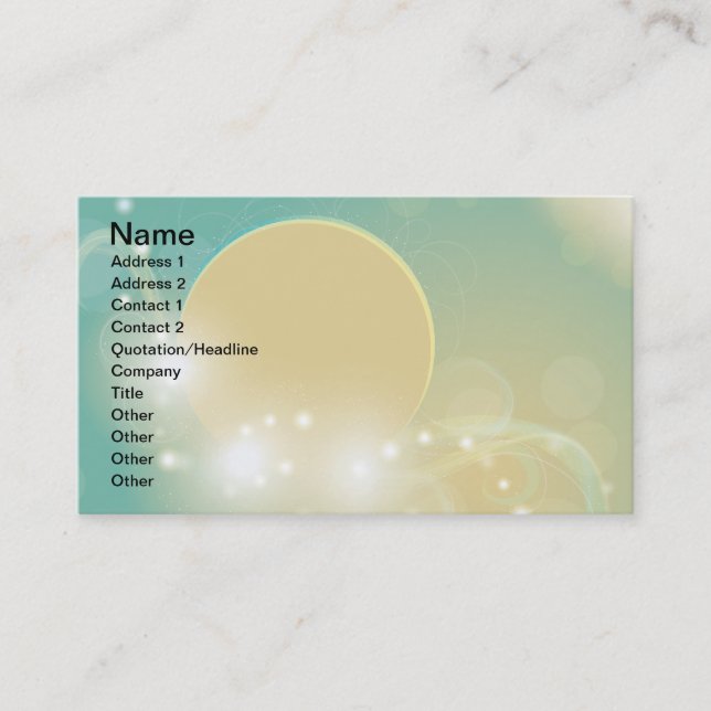 Magical lunar art illustration business card (Front)