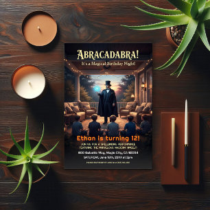 Magical Magician Birthday Party  Invitation