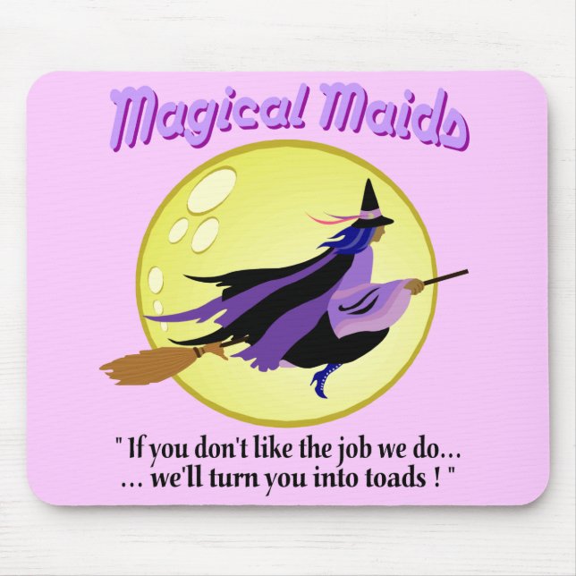 Magical Maids Witch Mouse Pad (Front)