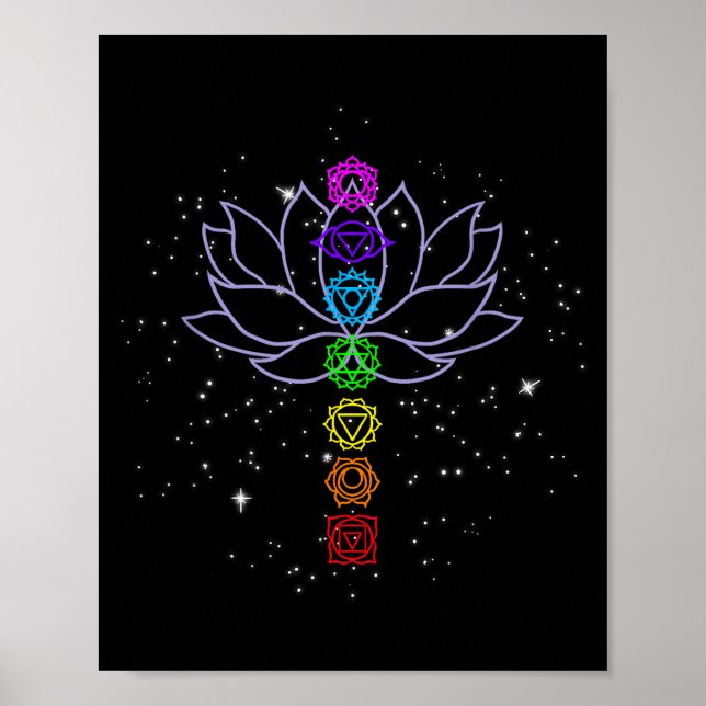 Magical Mandala Lotus Lines Cool Mandala Design Lo Poster (Front)