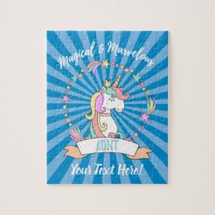 Magical Marvellous Aunt  - Unicorn Princess Jigsaw Puzzle