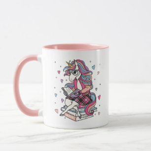 Magical Math Unicorn Cute Scholarly Reader Mug