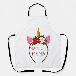 Magical Mema Unicorn Shirt Christmas Pajama Shirt Apron