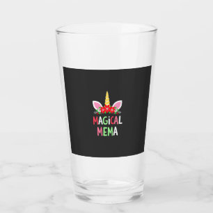Magical Mema Unicorn Shirt Christmas Pajama Shirt Glass