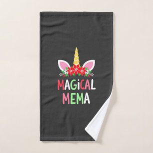 Magical Mema Unicorn Shirt Christmas Pajama Shirt Hand Towel