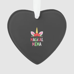 Magical Mema Unicorn Shirt Christmas Pajama Shirt  Ornament