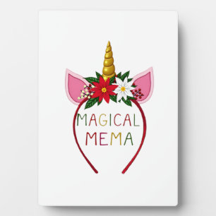Magical Mema Unicorn Shirt Christmas Pajama Shirt Plaque