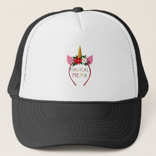 Magical Mema Unicorn Shirt Christmas Pajama Shirt Trucker Hat