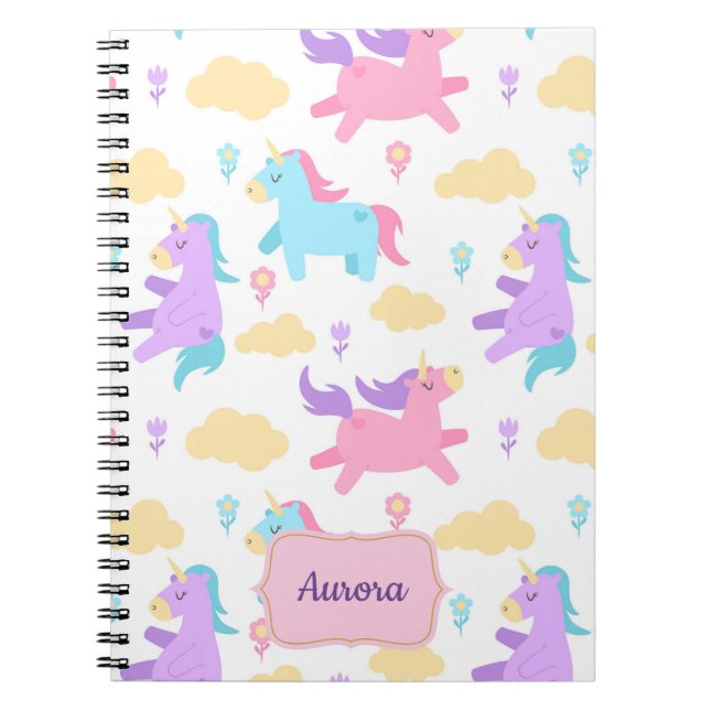 Magical Memories: Personalised Unicorn Notebook (Front)