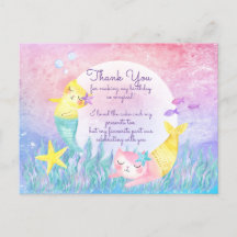Magical Mercat Postcard Thank You Cards