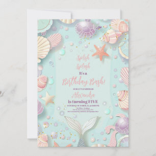 Magical Mermaid Birthday Invitation