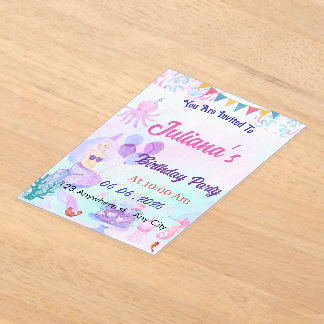 Magical Mermaid Birthday Invitation