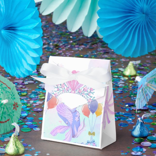 Magical  Mermaid Birthday Invitation Card Favour Box (Party)