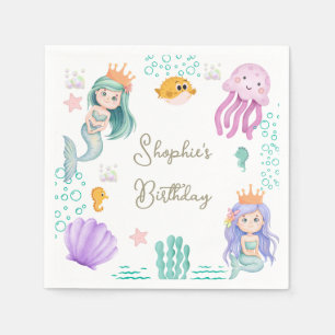 Magical Mermaid Birthday Party  Napkin