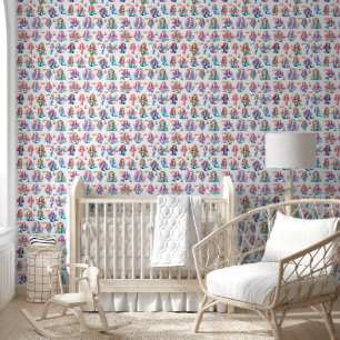 Magical Mermaid Birthday Under The Sea Pattern Wallpaper