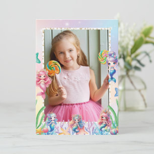 Magical Mermaid Birthday Under The Sea Photo Invitation