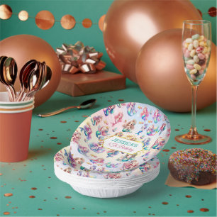 Magical Mermaid Birthday Under The Sea Photo Paper Plate