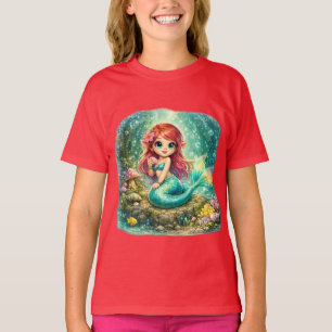 Magical Mermaid Cute Underwater Fantasy Design T-Shirt