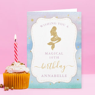 Magical Mermaid Girls Any Age Birthday Card