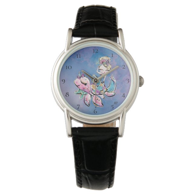 *~* Magical Mermaid Glitter Sea Turtle Watch (Front)