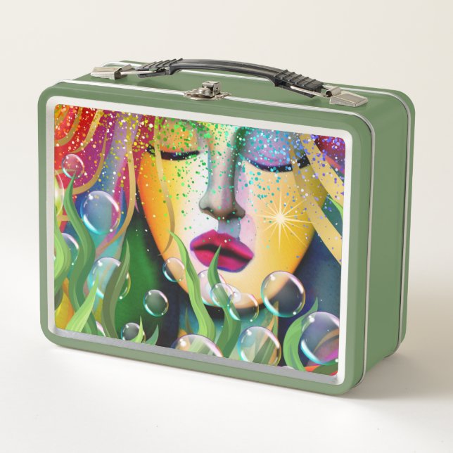 Magical Mermaid Metal Lunch Box (Front)