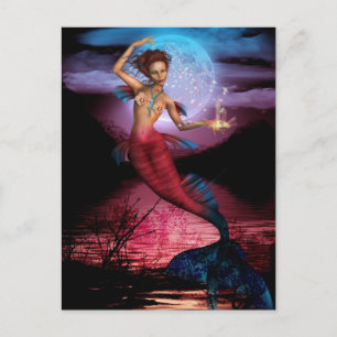 Magical Mermaid Moon Postcard