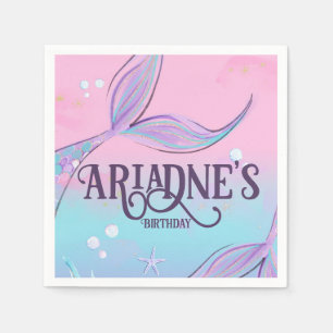 Magical Mermaid Tail Party Napkins