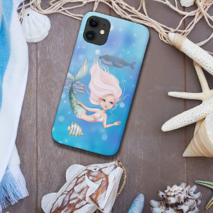 Magical Mermaid, Tropical Fish and Whale Ocean Sea Case-Mate iPhone Case