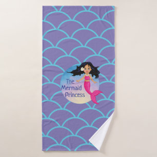 Magical Mermaid Under The Sea Birthday Bath Towel Set