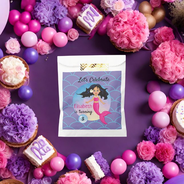 Magical Mermaid Under The Sea Birthday Favour Bag (Creator Uploaded)