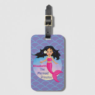 Magical Mermaid Under The Sea Birthday Luggage Tag