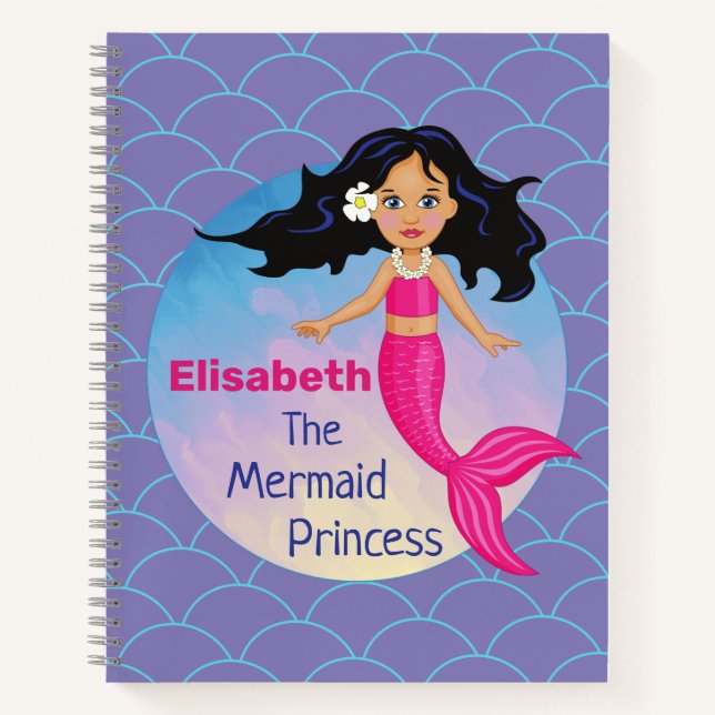 Magical Mermaid Under The Sea Birthday Notebook (Front)