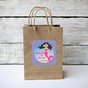 Magical Mermaid Under The Sea Birthday Square Sticker