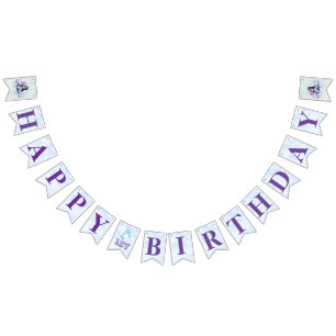 Magical Mermaid Watercolor Girl 1st Birthday Bunting