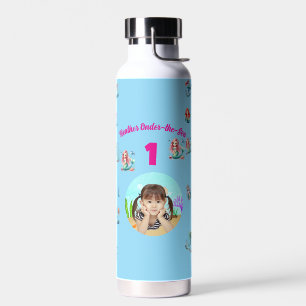 Magical Mermaids Onder-the-Sea 1st Birthday Favour Water Bottle
