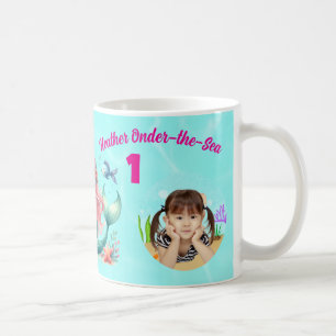 Magical Mermaids Onder-the-Sea 1st Birthday Photo Coffee Mug