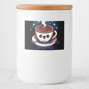 Magical Midnight Cup Of Coffee Food Label