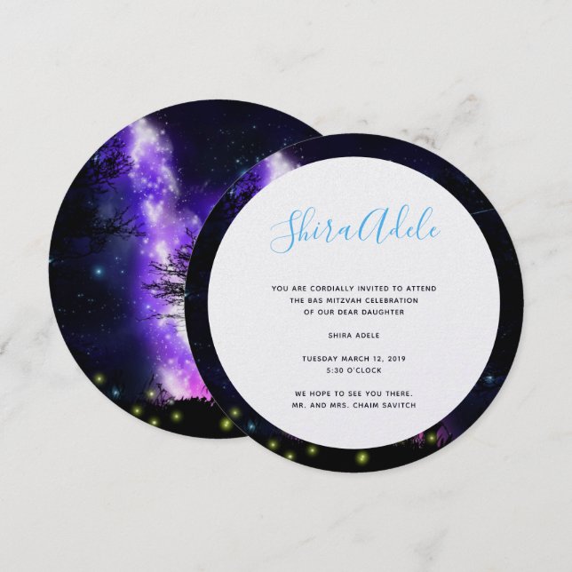Magical Milky Way Invitation (Front/Back)