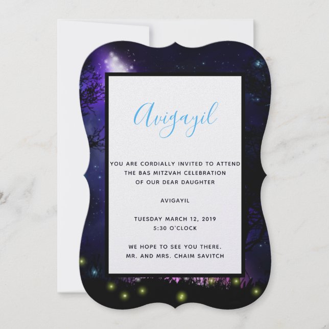 Magical Milky Way Invitation (Front)