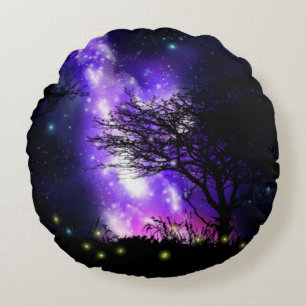 Magical Milky Way Round Cushion