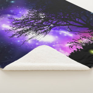Magical Milky Way Sherpa Blanket