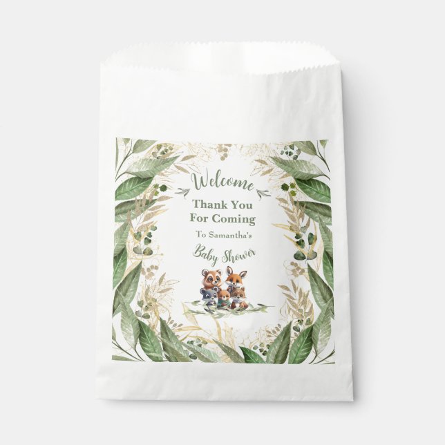 Magical Moments: Whimsical Woodland Baby  Favour Bag (Front)