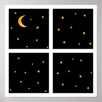 Magical Moon And Stars Nighttime Sleep Poster