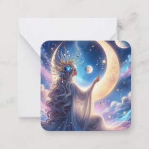 Magical Moon Goddess Valentines Day Note Card
