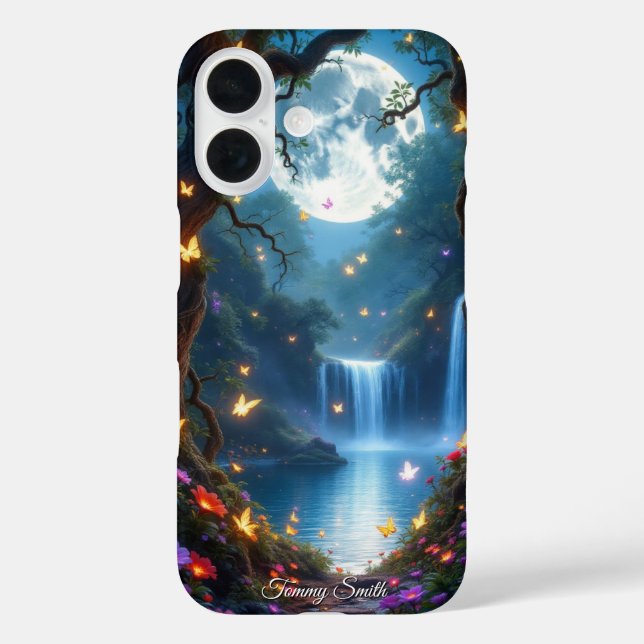 Magical Moonlit Forest | Fantasy Glow Phone Case (Back)