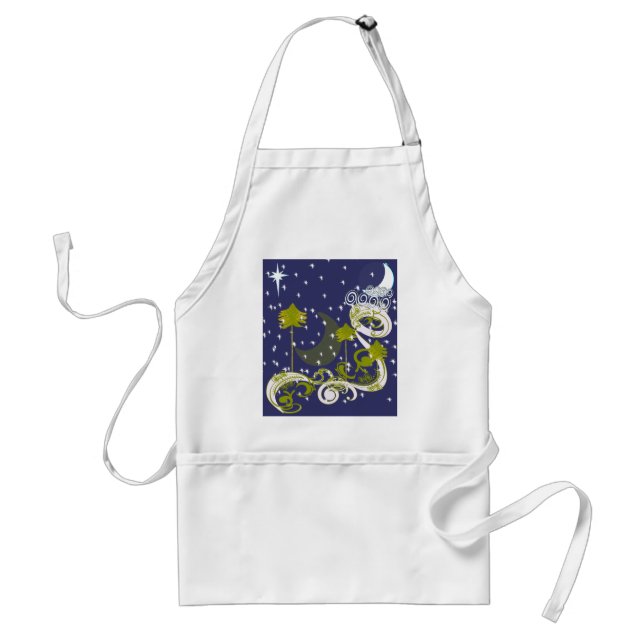 Magical Moons Christmas Apron - (Front)