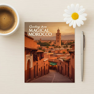 Magical Morocco Sunset View Koutoubia Marrakech  Postcard